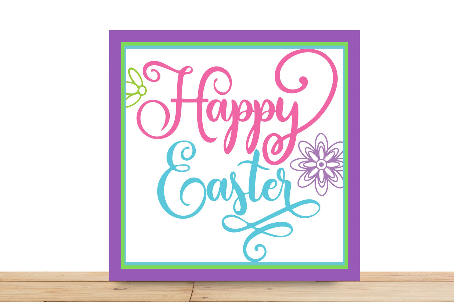 Easter Wreath Sign, Happy Easter Square Metal Sign, Sign For Wreath, Desert Wreath Signs