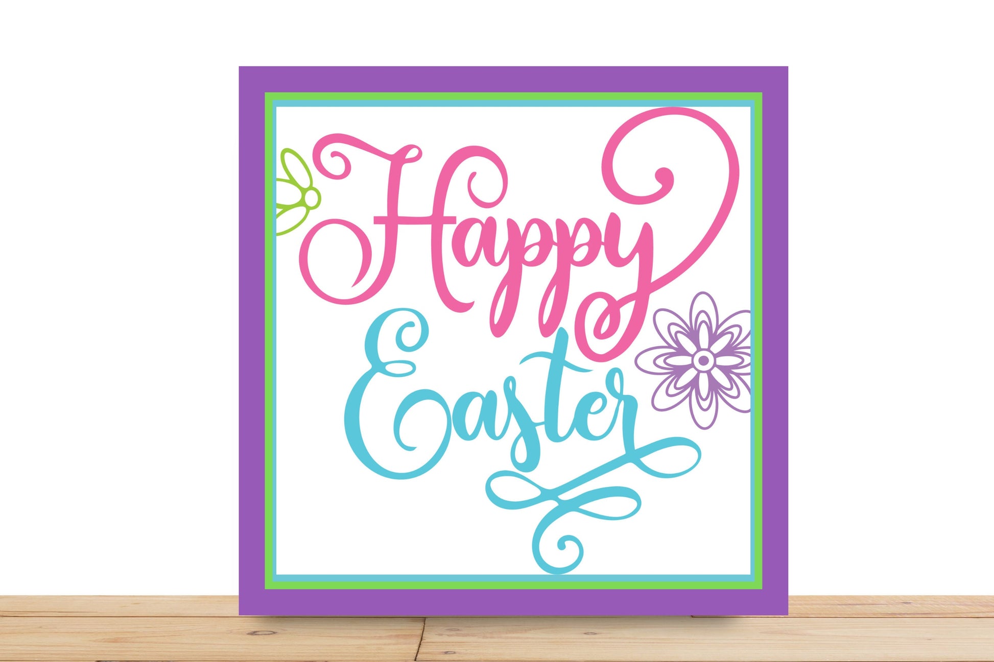 Easter Wreath Sign, Happy Easter Square Metal Sign, Sign For Wreath, Desert Wreath Signs