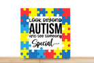 Look Beyond Autism Wreath Sign