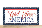Patriotic Wreath Sign, God Bless America Rectangle Metal Sign, Sign For Wreath, Desert Wreath Signs