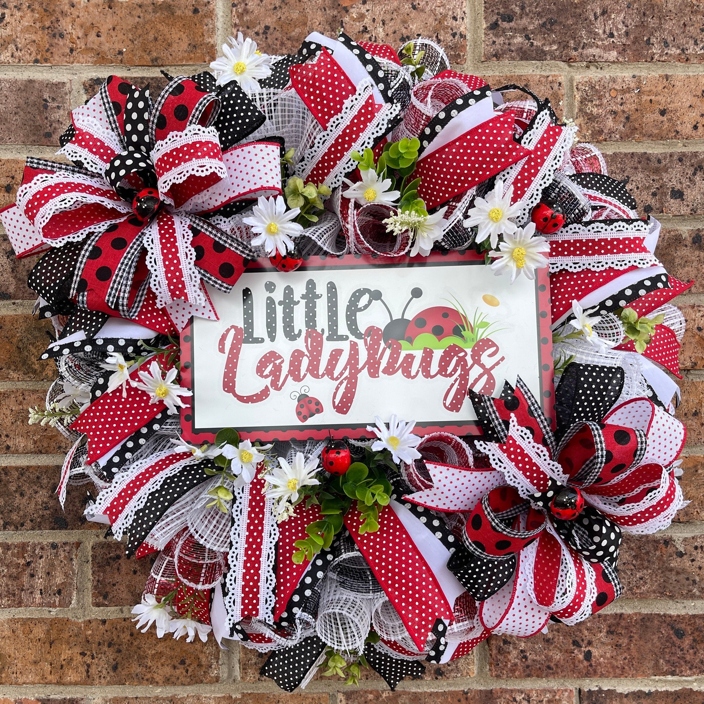 Ladybug Wreath, Little Ladybugs Wreath, Summer Wreath, Spring Wreath, Everyday Wreath, Summer Décor, Spring Décor