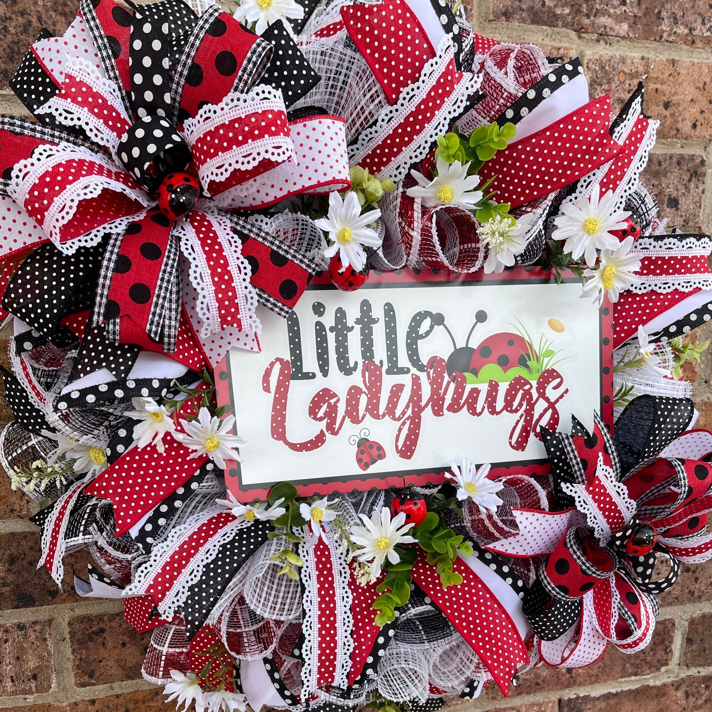 Ladybug Wreath, Little Ladybugs Wreath, Summer Wreath, Spring Wreath, Everyday Wreath, Summer Décor, Spring Décor