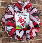 Ladybug Gnome Wreath, Welcome Gnome Wreath, Summer Wreath, Spring Wreath, Everyday Wreath, Summer Décor, Spring Décor, Gnome Decorations