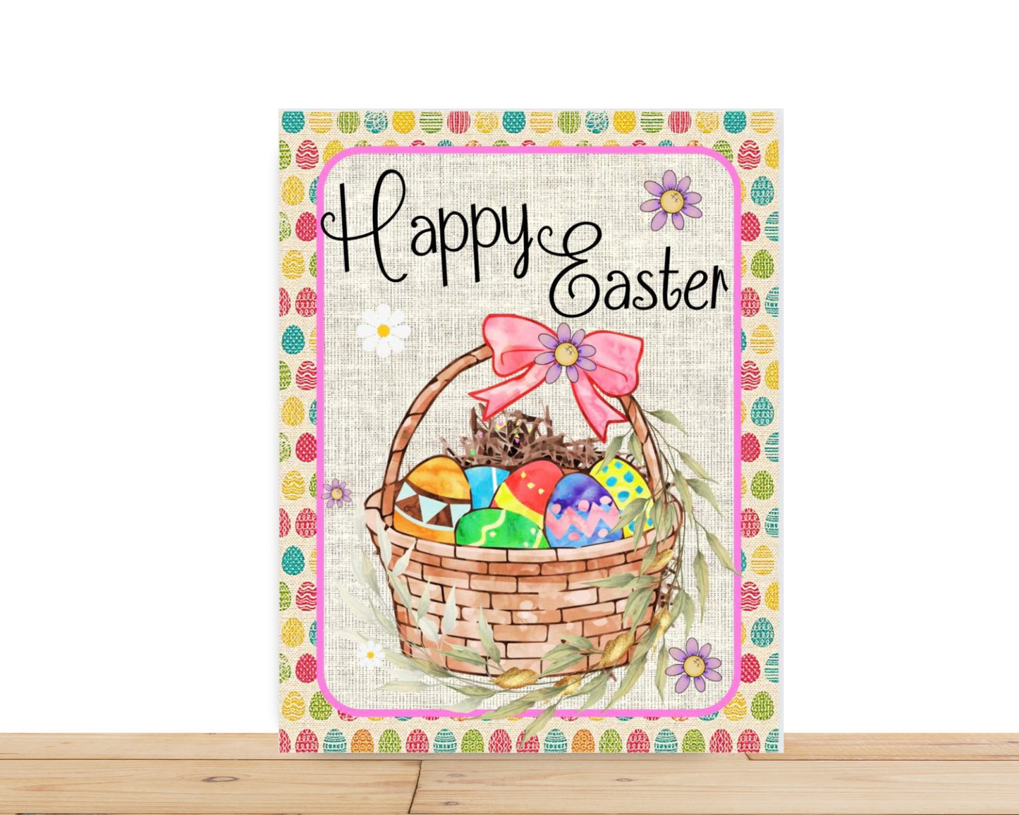 Easter Wreath Sign, Happy Easter Rectangle Metal Sign, Sign For Wreath, Desert Wreath Signs