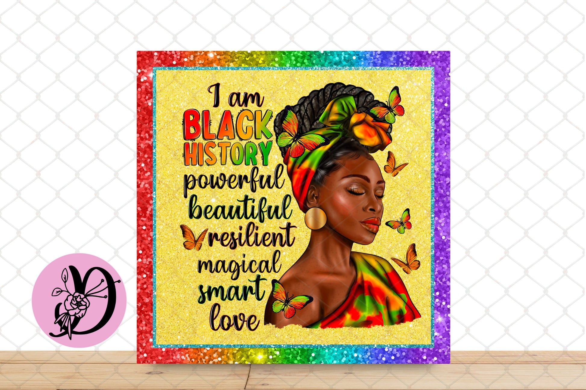 Black History Wreath Sign, Cultural Wreath Sign, I Am Black History, Square Metal Sign, sign For Wreath, Desert Wreath Signs