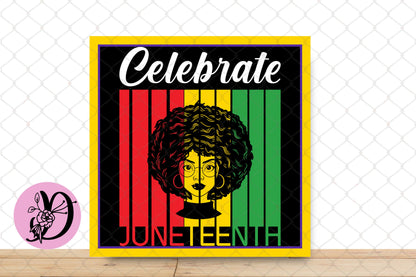 Juneteenth Wreath Sign, Cultural Wreath Sign, Celebrate Juneteenth, Square Metal Sign, sign For Wreath, Desert Wreath Signs