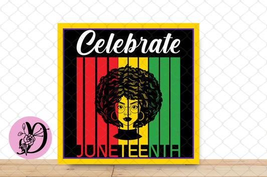 Juneteenth Wreath Sign, Cultural Wreath Sign, Celebrate Juneteenth, Square Metal Sign, sign For Wreath, Desert Wreath Signs