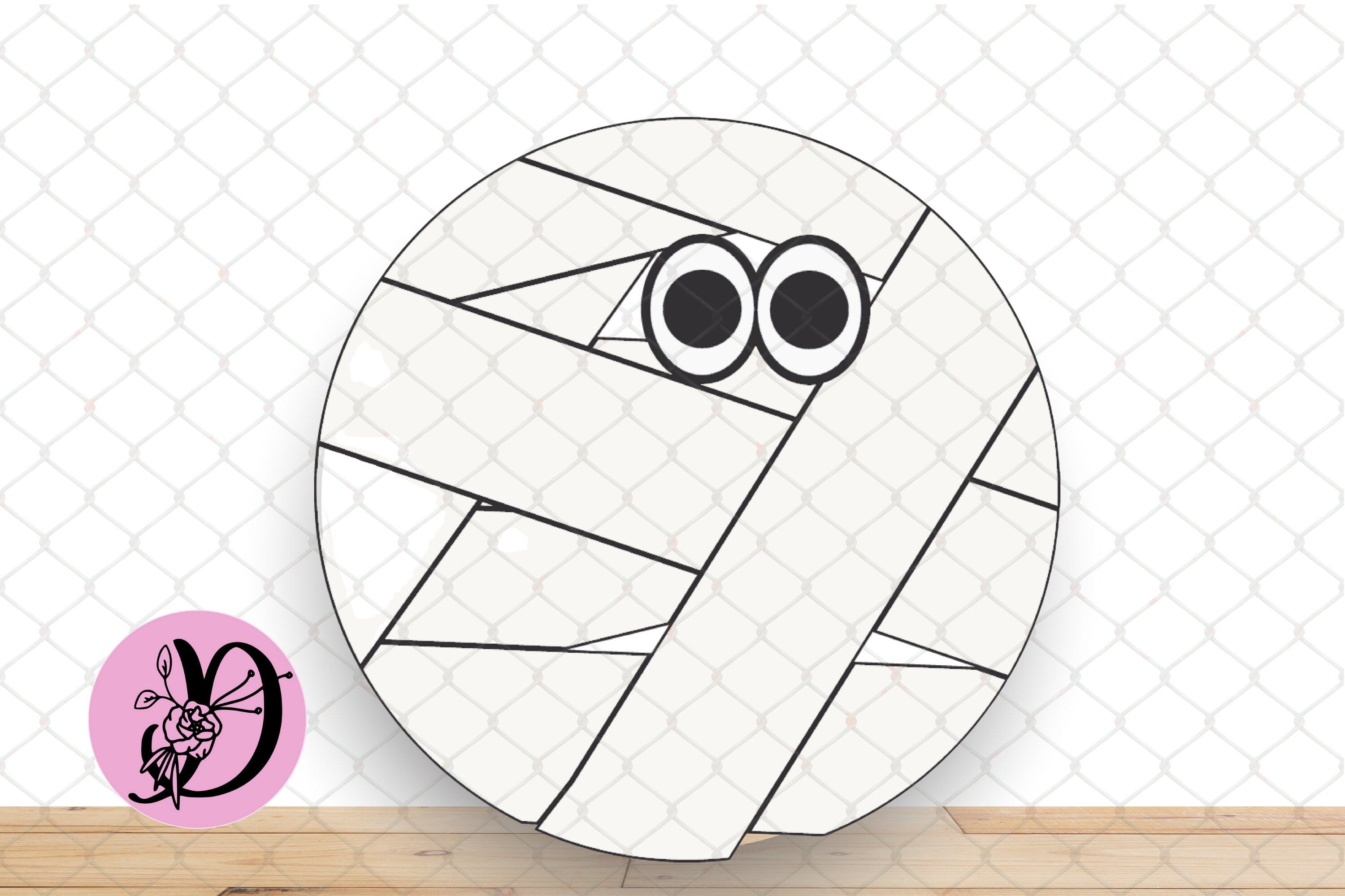 Halloween Wreath Sign, Mummy Halloween Round Metal Sign, Sign For Wreath, Desert Wreath Signs