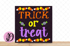 Halloween Wreath Sign, Trick Or Treat Cany Corn Halloween Rectangle Metal Sign, Sign For Wreath