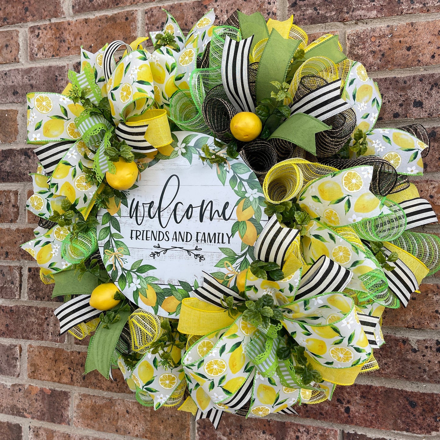 Lemon Wreath, Welcome Wreath, Summer Wreath, Spring Wreath, Everyday Wreath, Summer Decor, Spring Decor