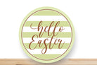 Easter Wreath Sign, Hello Easter Round Metal Sign, Sign For Wreath, Desert Wreath Signs