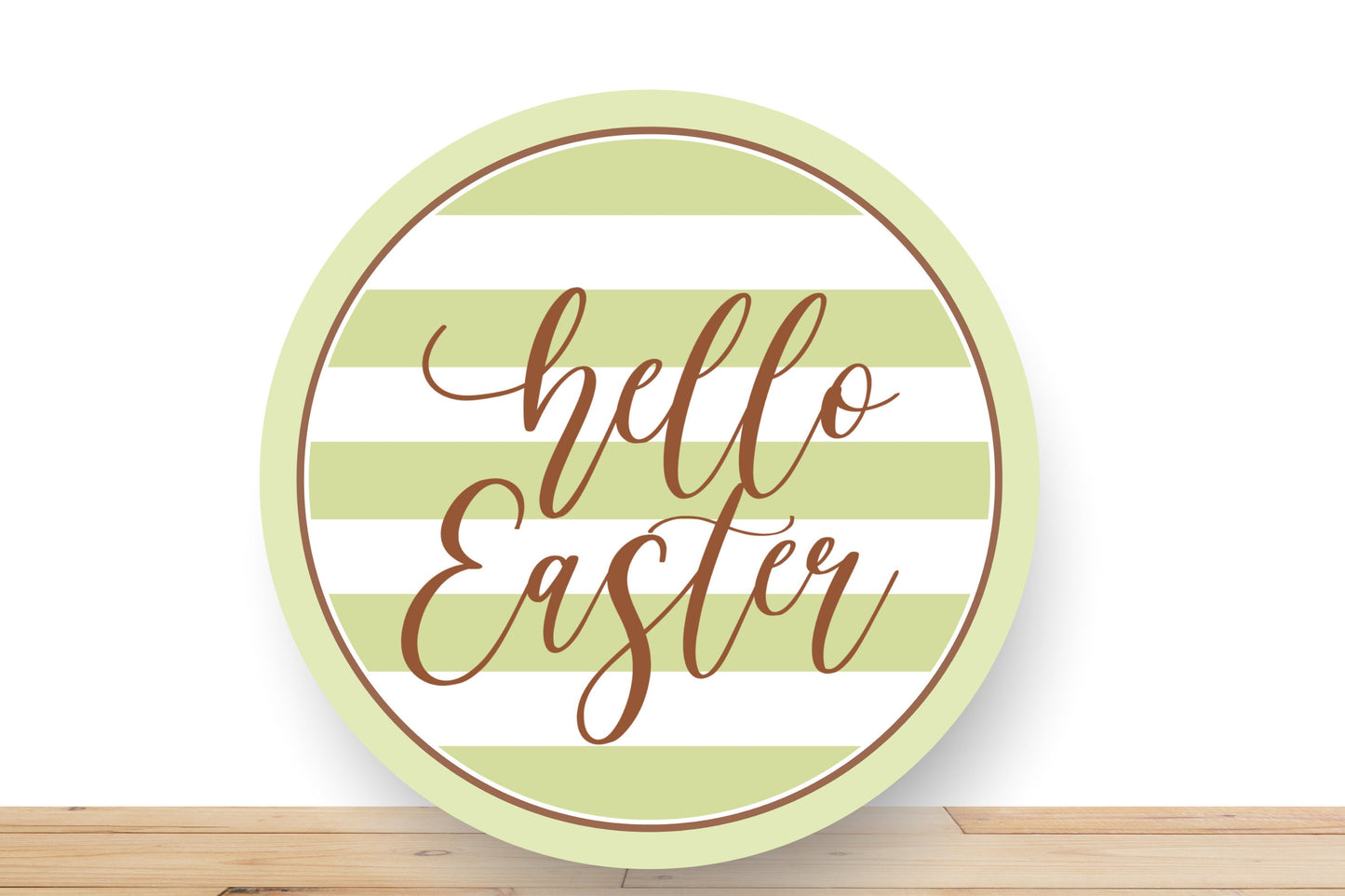 Easter Wreath Sign, Hello Easter Round Metal Sign, Sign For Wreath, Desert Wreath Signs