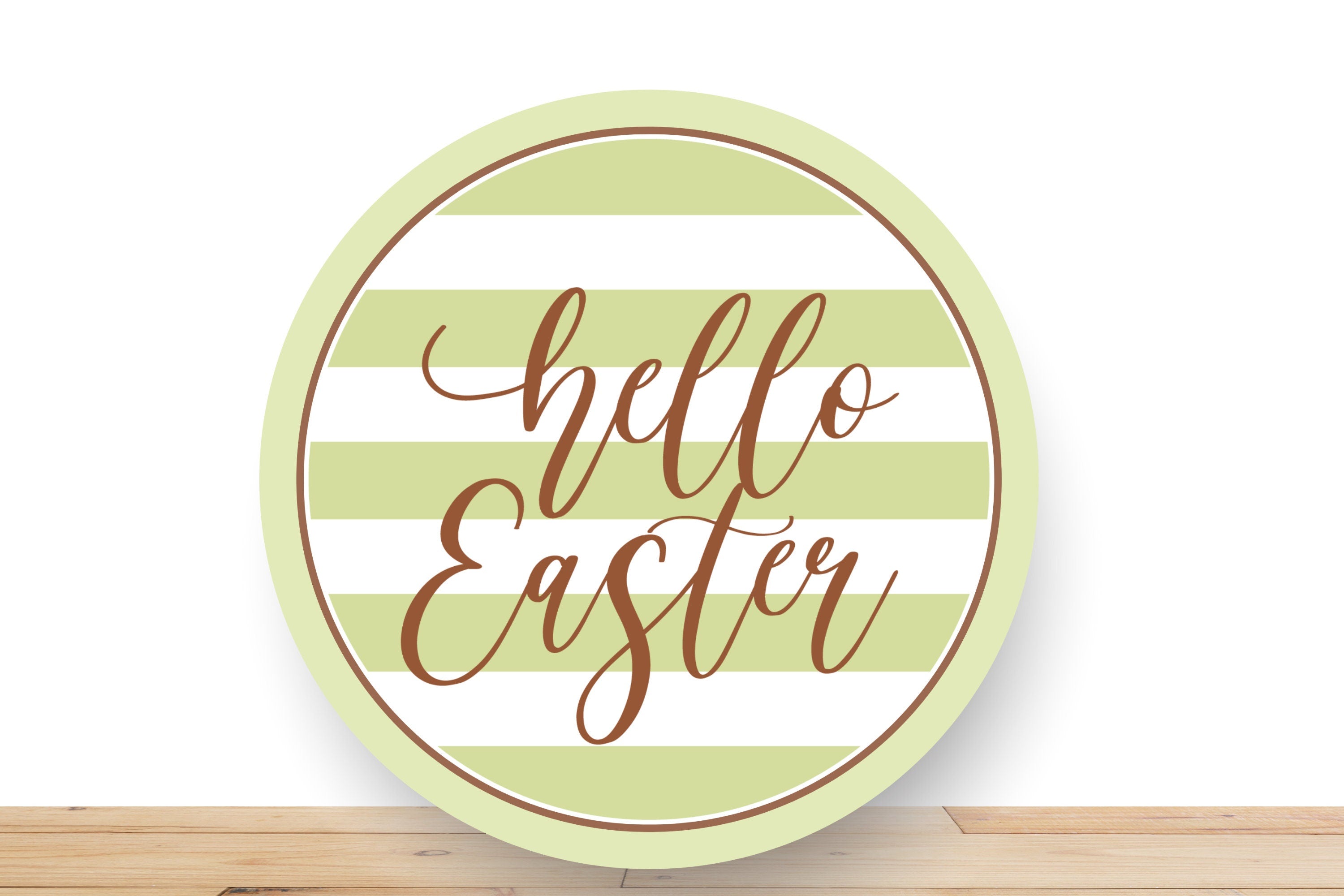 Easter Wreath Sign, Hello Easter Round Metal Sign, Sign For Wreath, Desert Wreath Signs