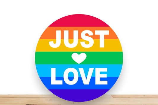 Guy Pride Wreath Sign, LGBTQ Wreath Sign, Round Metal Sign, Sign For Wreath, Desert Wreath Signs