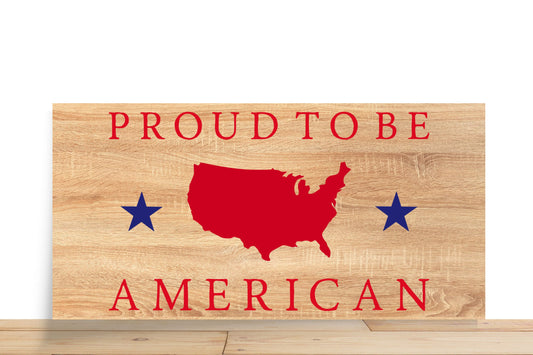 Patriotic Wreath Sign, Proud To Be American Rectangle Metal Sign, Sign For Wreath, Desert Wreath Signs