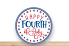 Patriotic Wreath Sign, Happy Fourth Of July Round Metal Sign, Sign For Wreath, Desert Wreath Signs