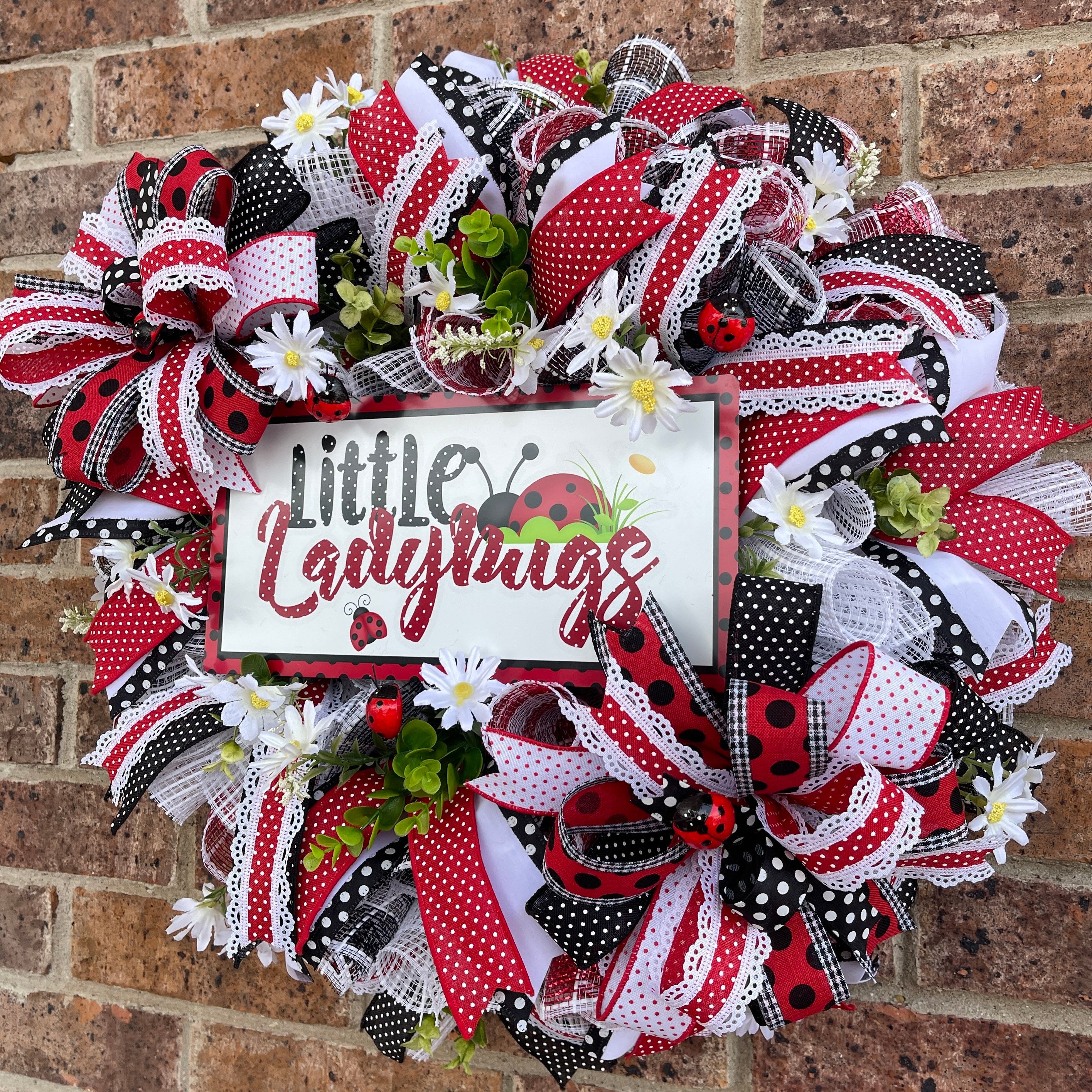 Ladybug Wreath, Little Ladybugs Wreath, Summer Wreath, Spring Wreath, Everyday Wreath, Summer Décor, Spring Décor
