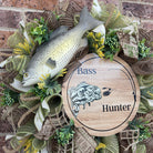 Fishing Wreath, Large Mouth Bass Fishing Décor, Fishing Camp Wreath, Father's Day Wreath, Porch Decorations