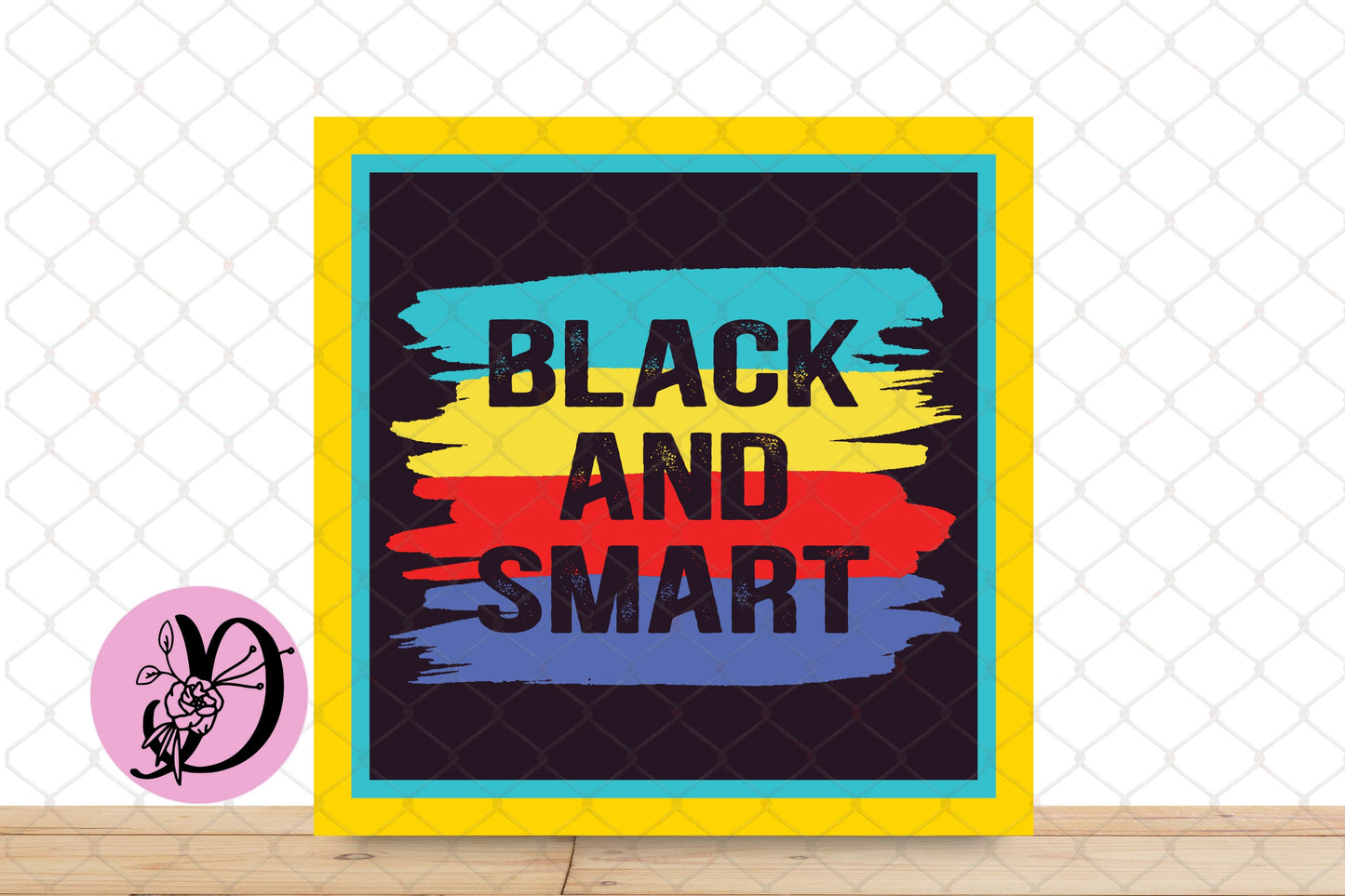 Black History Wreath Sign, Cultural Wreath Sign, Celebrate Juneteenth, Black and Smart, Square Metal Sign, sign For Wreath,