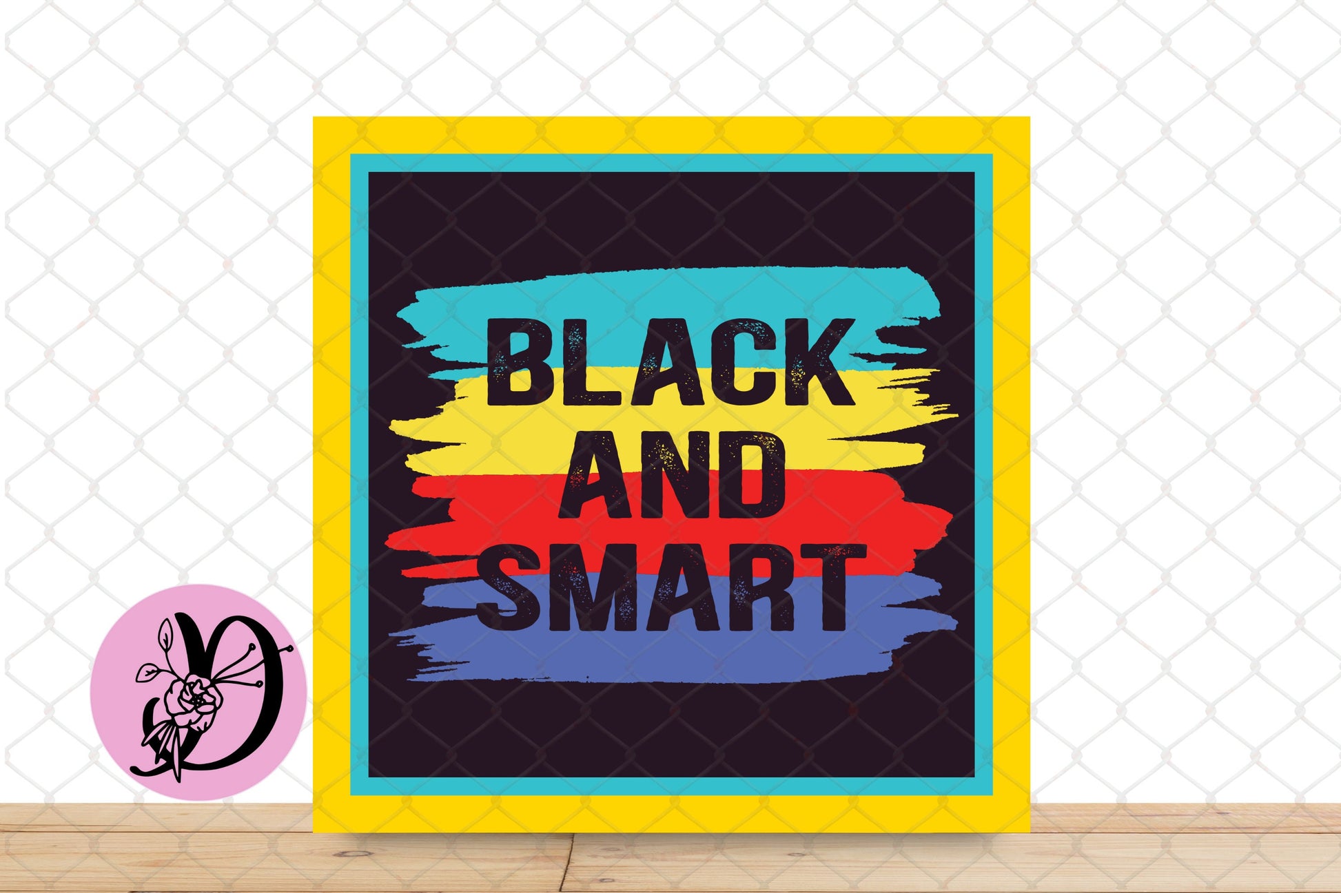 Black History Wreath Sign, Cultural Wreath Sign, Celebrate Juneteenth, Black and Smart, Square Metal Sign, sign For Wreath,