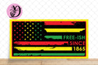 Juneteenth Wreath Sign, Free-ish Since 1865 Wreath Sign, Rectangle Metal Sign, Sign For Wreath, Cultural Sign