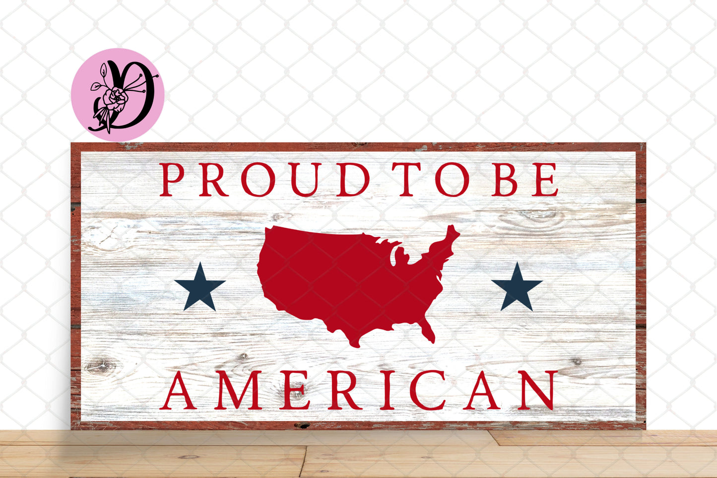 Patriotic Wreath Sign, Rustic Proud To Be American Rectangle Metal Sign, Sign For Wreath, Desert Wreath Signs