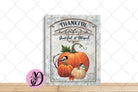 Fall Wreath Sign, Thankful Grateful and Blessed Fall Rectangle Metal Sign, Sign For Wreath, Wreath Sign