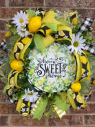 Lemon Wreath, Home Sweet Home Lemon Wreath, Summer Wreath, Spring Wreath, Everyday Wreath, Summer Decor, Spring Decor