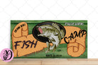 Fishing Wreath Sign, Fish Camp Rectangle Metal Sign, Sign For Wreath, Wreath Sign, Desert Wreath Signs