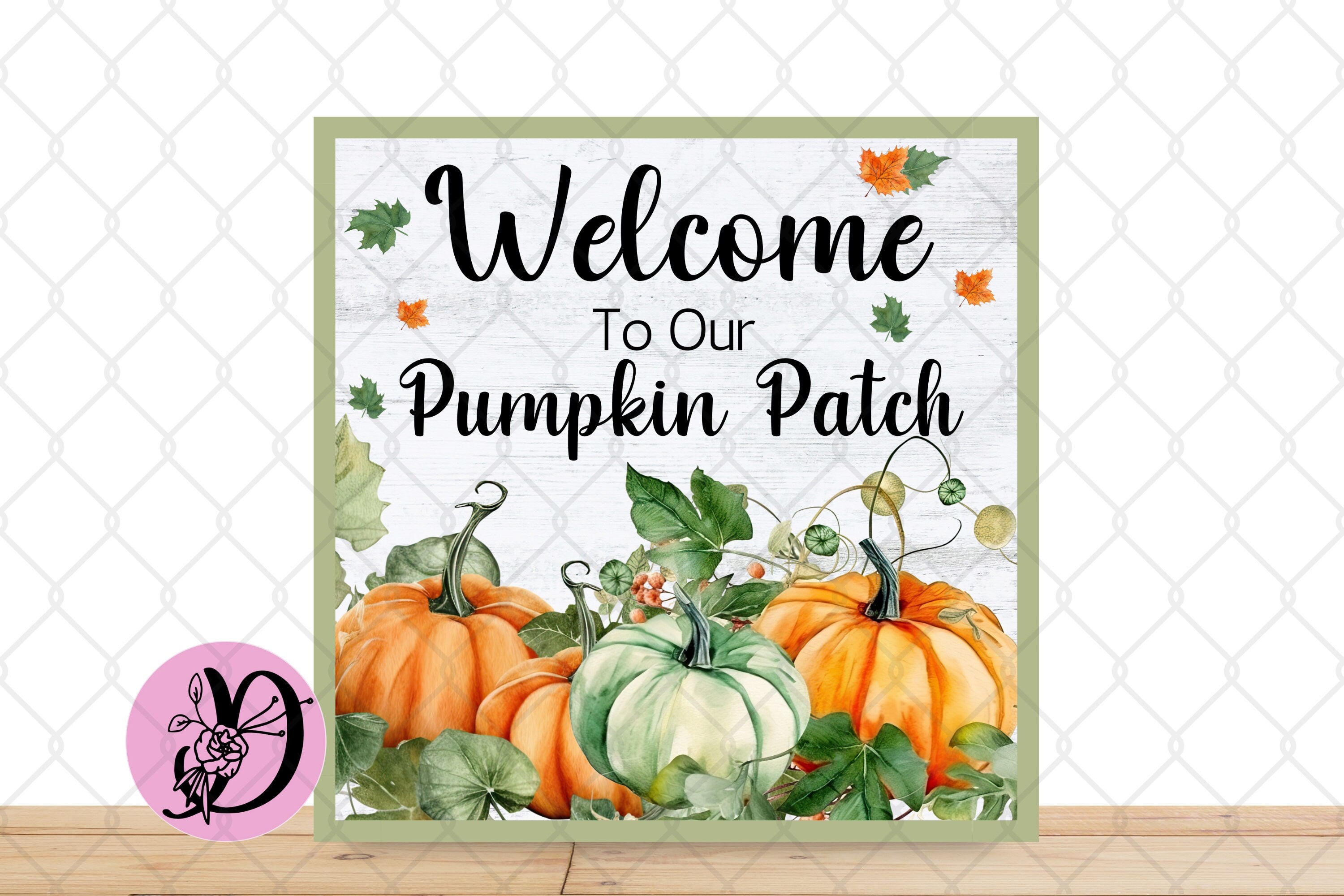Fall Wreath Sign, Welcome To Our Pumpkin Patch Wreath Sign, Wreath Attachment, Fall Pumpkin Decor