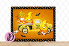 Halloween Wreath Sign, Gnome Happy Halloween Rectangle Metal Sign, Sign For Wreath, Halloween Wreath Attachments