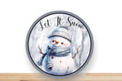 Winter Snowman Wreath Sign, Let It Snow Snowman Sign, Desert Wreath Signs