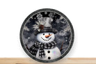 Christmas Snowman Wreath Sign black Snowman Wreath Sign with Snowflakes