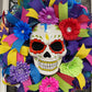 Day Of The Dead Wreath For Door, Dia de los Muerto Wreath for porch, DiaDe Los Muertos decorations for home