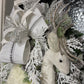 Christmas Reindeer Deer Swag Wreath - Flocked Evergreen Reindeer Swag