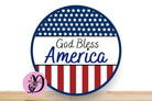 Patriotic Wreath Sign, God Bless America Metal Sign, Sign For Wreath, Desert Wreath Signs