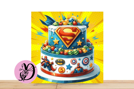 Super Hero Birthday Wreath Sign, Flat Aluminum Sign For Wreaths,Super Hero Colors