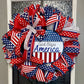 Patriotic Wreath, Summer Wreath, Stars and Stripes, July 4th, Pride, Military, Red, White and blue, Flag Wreath