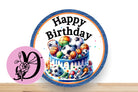 Birthday Wreath Sign, Birthday Sports Themed Happy Birthady Flate Aluminum Sign For Wreath, Birthday Sign For Boy or Girl