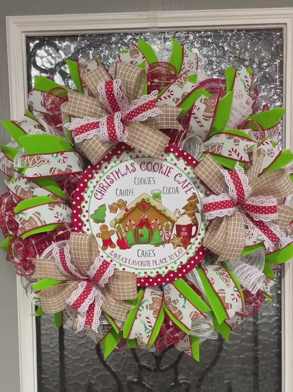 Christmas Wreath, Christms Cookie Cafe, Hoilday Decorations
