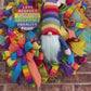 Gay Pride Wreath, LGBTQ Wreath, LGBTQIA Wreath, Rainbow Wreath, Everyday Wreath, Summer Decor, Spring Decor