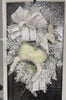 Christmas Reindeer Deer Swag Wreath - Flocked Evergreen Reindeer Swag