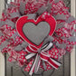 Valentine Wreath for your door, Heart Valentine Wreath, Valentines Wreath, Desert Wreath Creations
