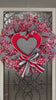 Valentine Wreath for your door, Heart Valentine Wreath, Valentines Wreath, Desert Wreath Creations